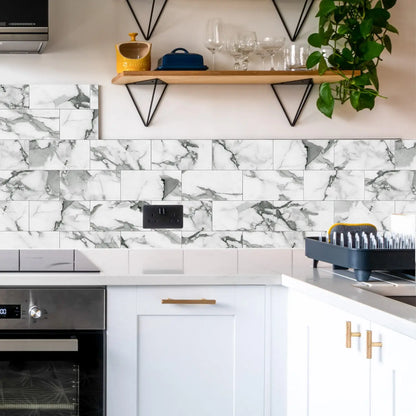 Marmerlook mozaiek tegels badkamer – Luxe en betaalbaar