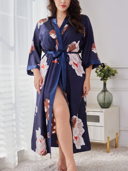 Ochtendjas dames met bloemenprint – Vrouwelijk en vrolijk