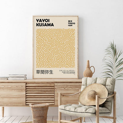 Poster van bloemenveld in de lente