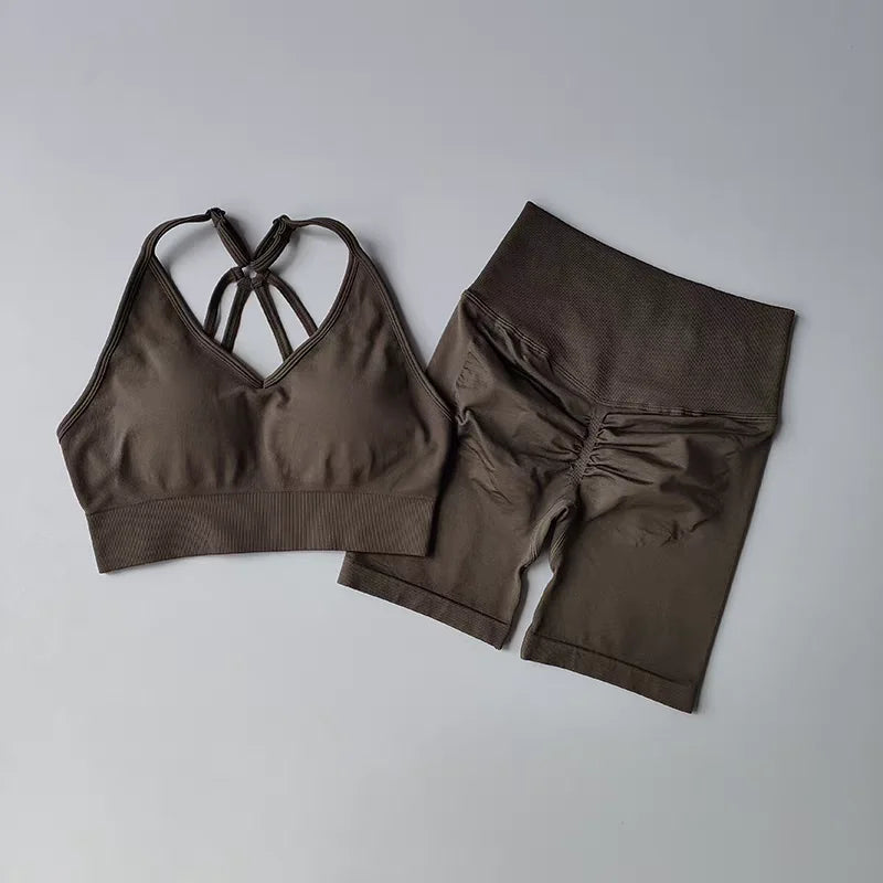 Hippe yoga kleding set met crop top