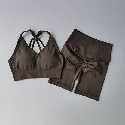Hippe yoga kleding set met crop top