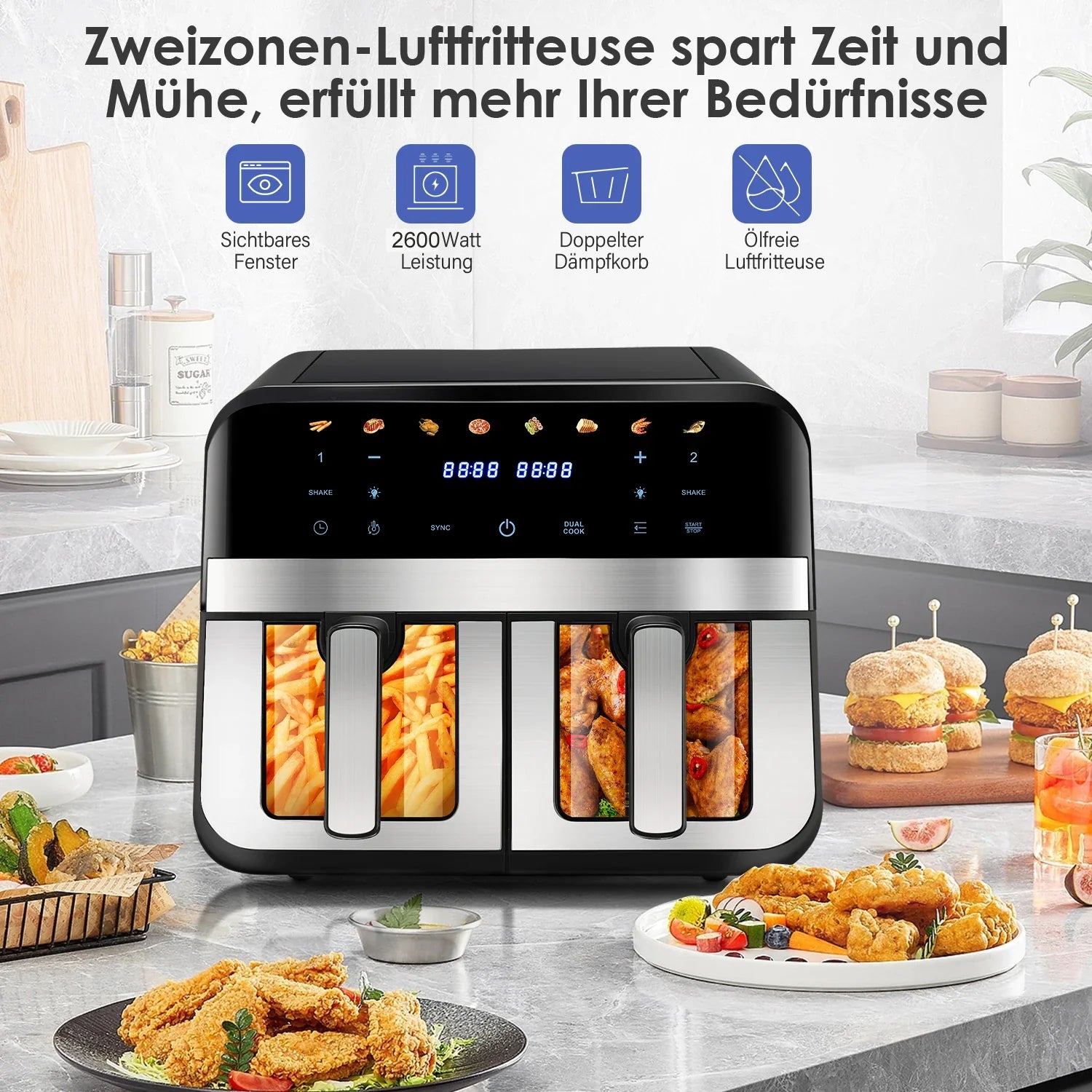 Blokker airfryer met eenvoudig menu – Gebruiksvriendelijk