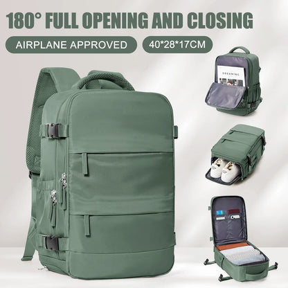 Handbagage rugzak met stevig rugpaneel