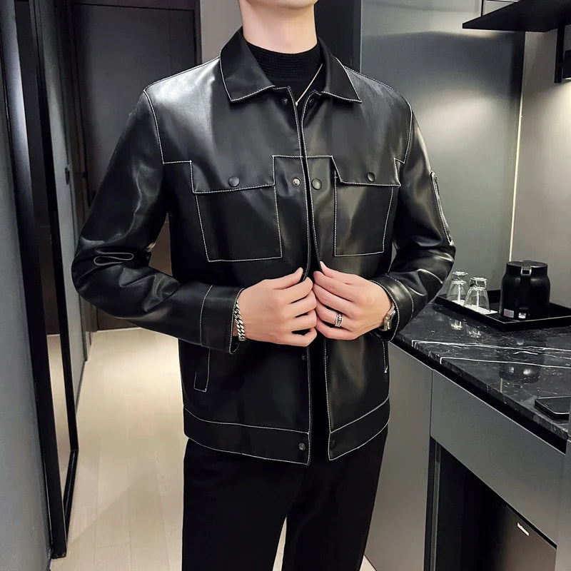 Leren jas heren biker look – Ruwe en ruige uitstraling