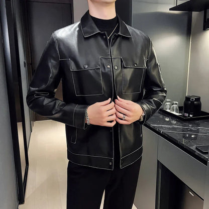 Leren jas heren biker look – Ruwe en ruige uitstraling