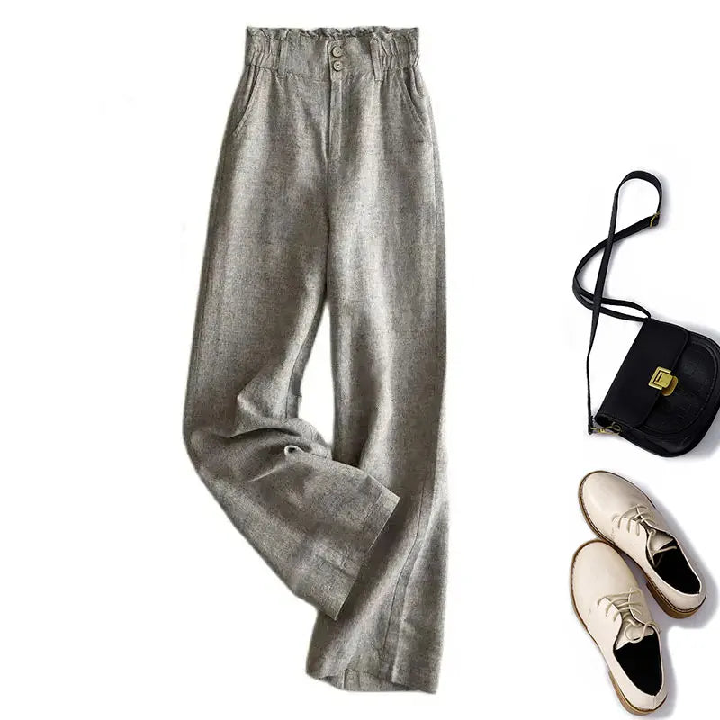 Zara linnen broek dames met hoge taille – Flatterend en trendy