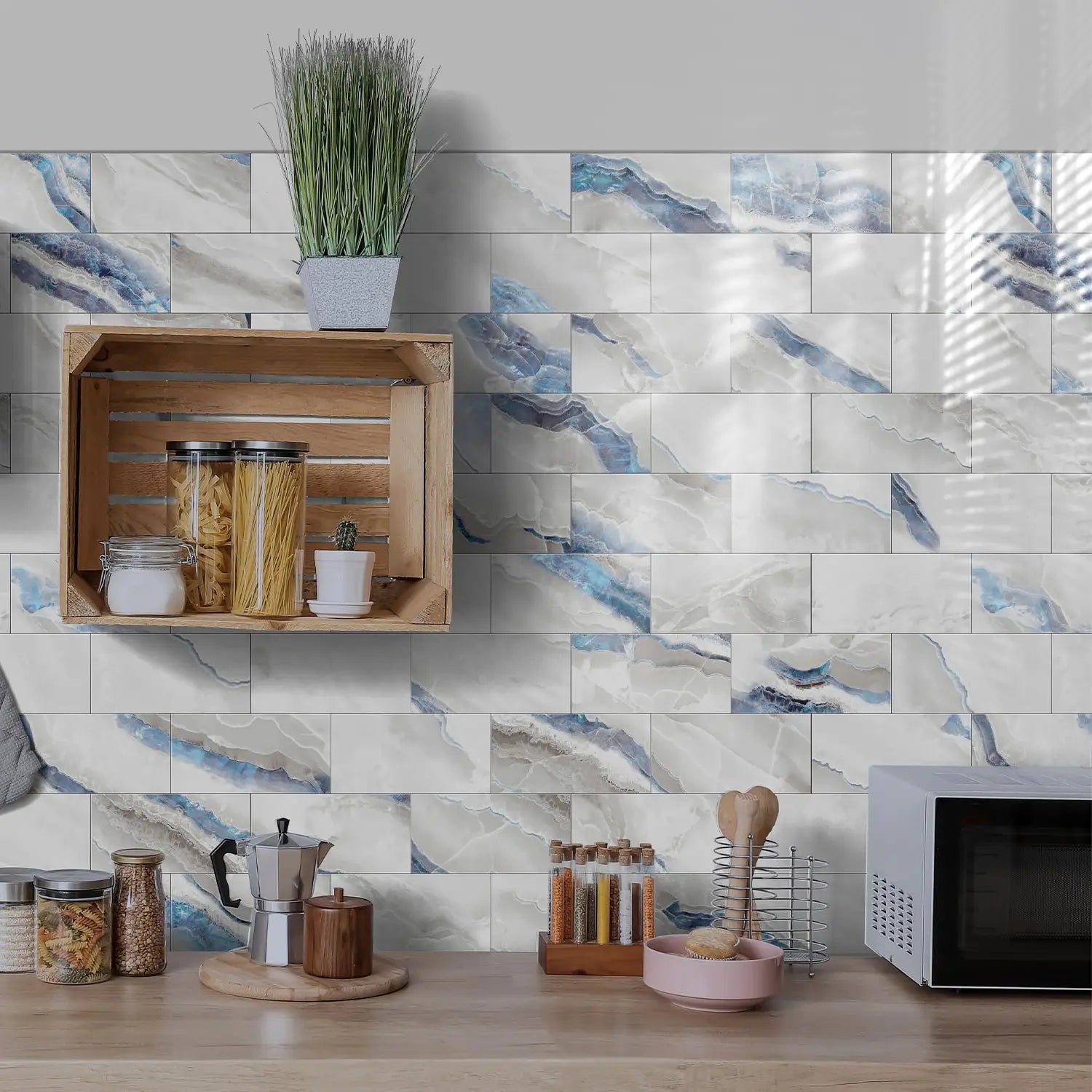 Marmerlook mozaiek tegels badkamer – Luxe en betaalbaar