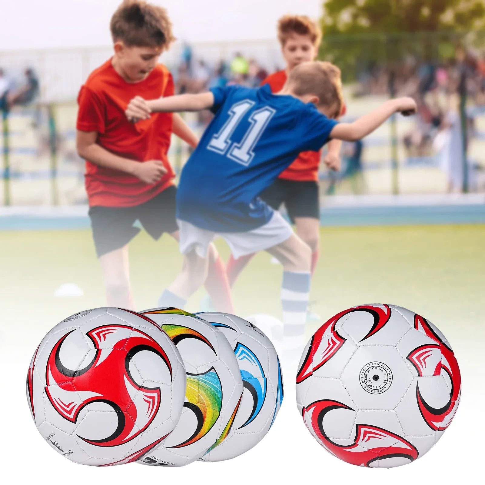 Straatvoetbal in opvallende kleuren
