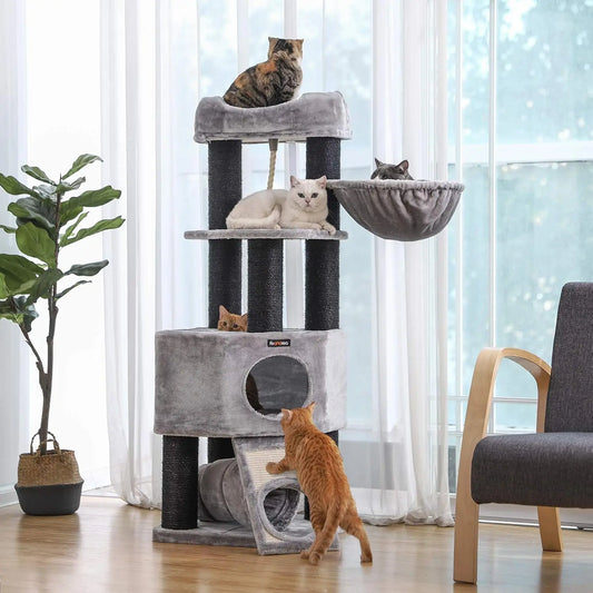 Kattenpaal met ingebouwde trapjes – Gemakkelijk klimmen