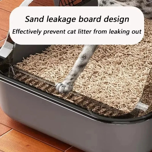 Kattenbak met scheidingswand – Voor dubbele functie