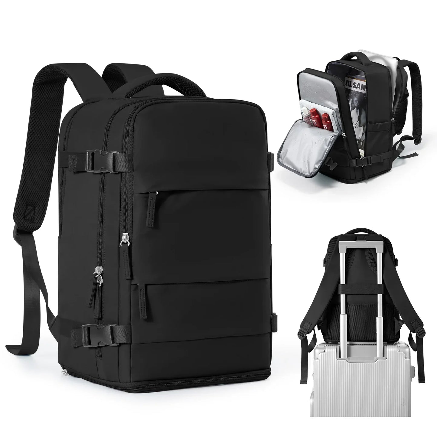 Handbagage rugzak met waterdichte ritsen