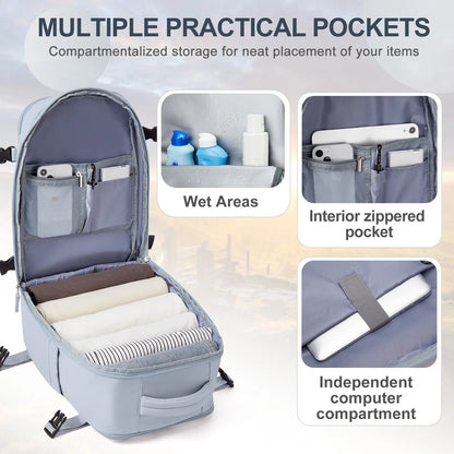 Rugzak als handbagage met opvouwbare functie