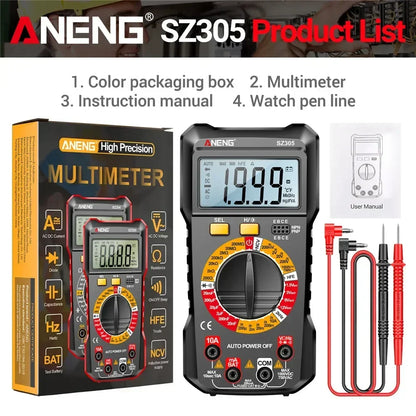 Multimeter met LCD-display voor eenvoudig aflezen