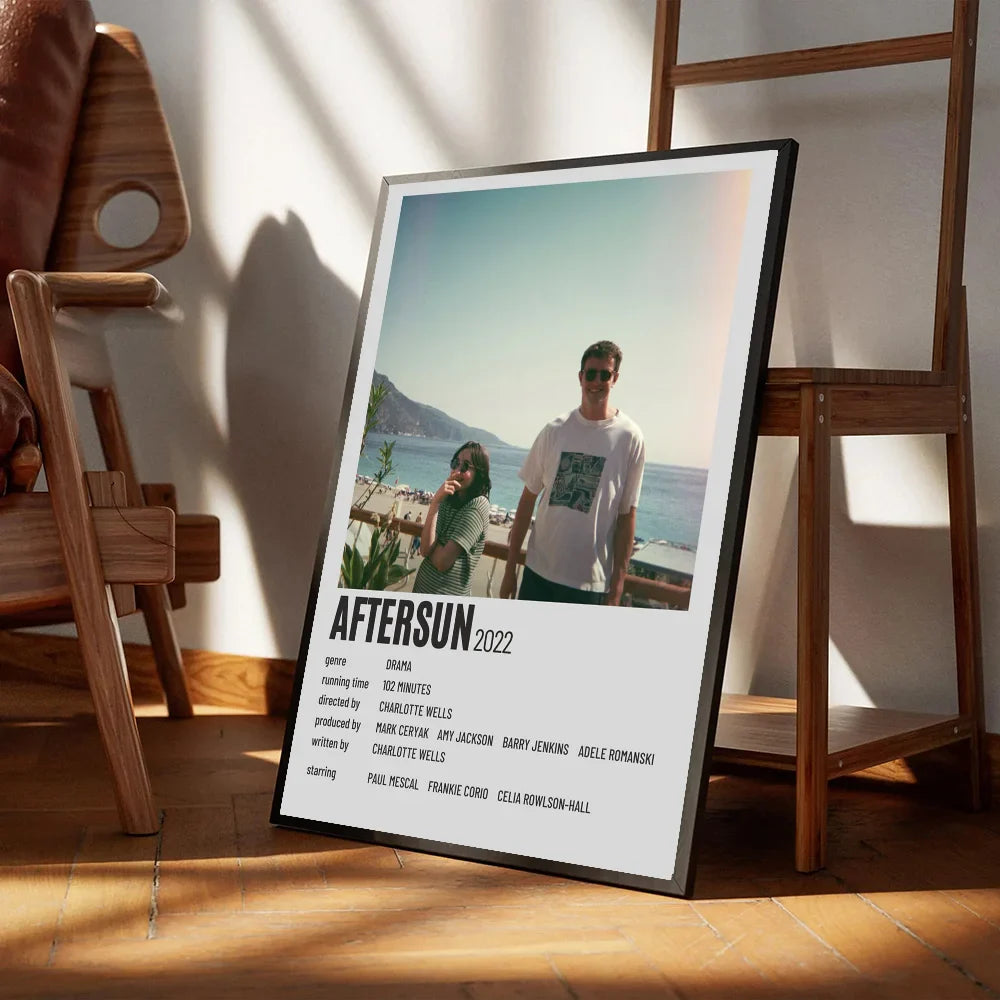 Abstracte poster met penseelstreken