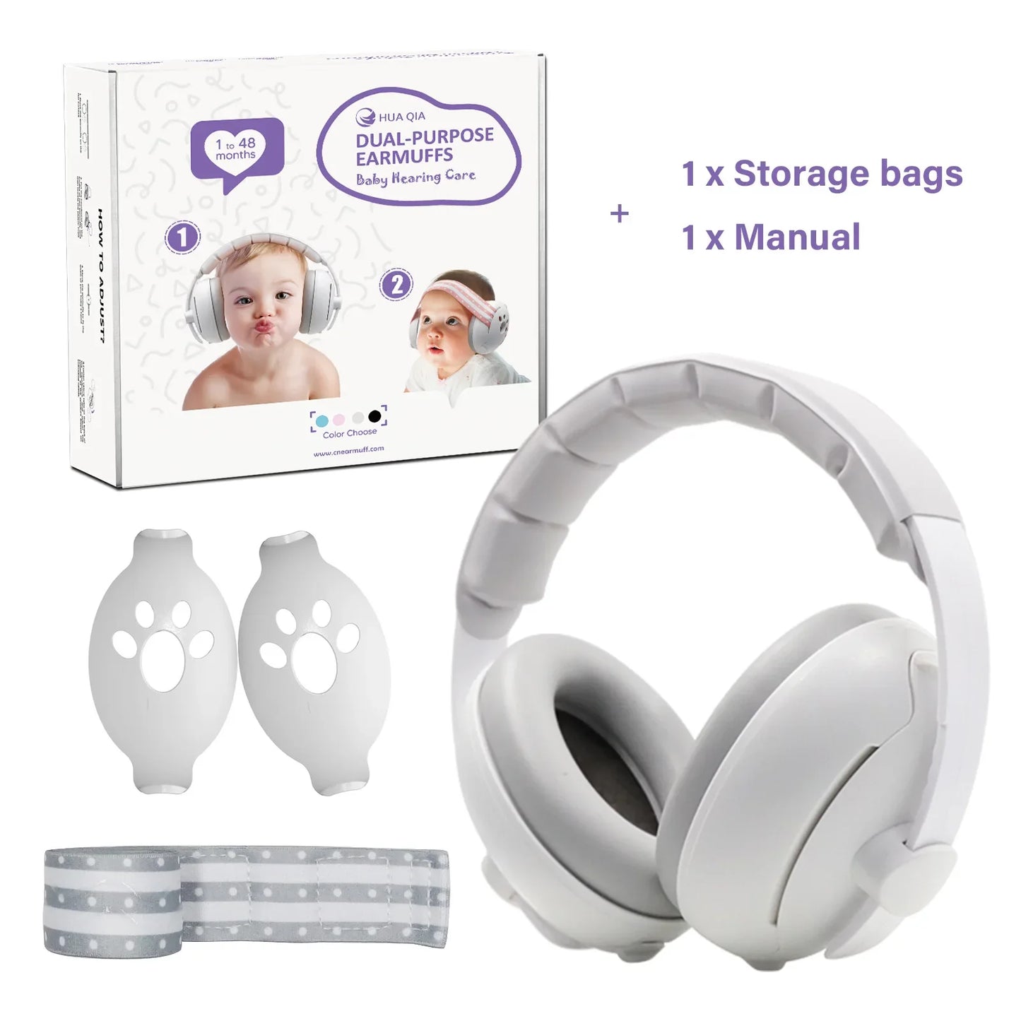 Koptelefoon baby met hypoallergene bekleding – Geen irritatie