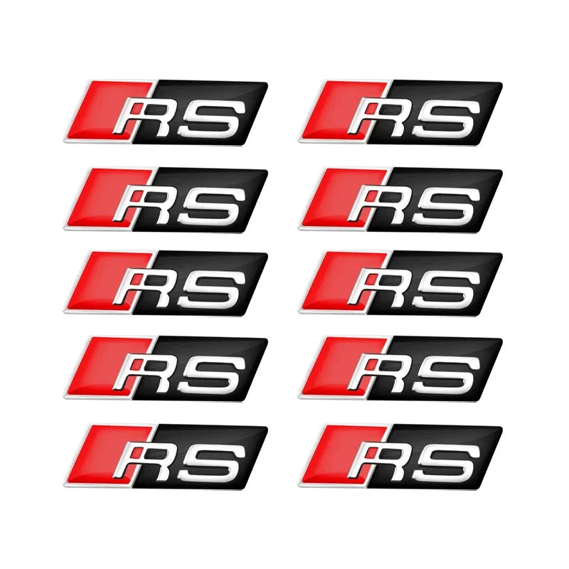 auto stickers - stijlvolle RS Line metal stickers voor sportieve uitstraling