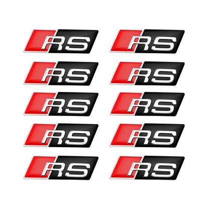 auto stickers - stijlvolle RS Line metal stickers voor sportieve uitstraling