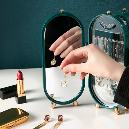Sieradenrek met spiegel voor elegante sieradenorganisatie