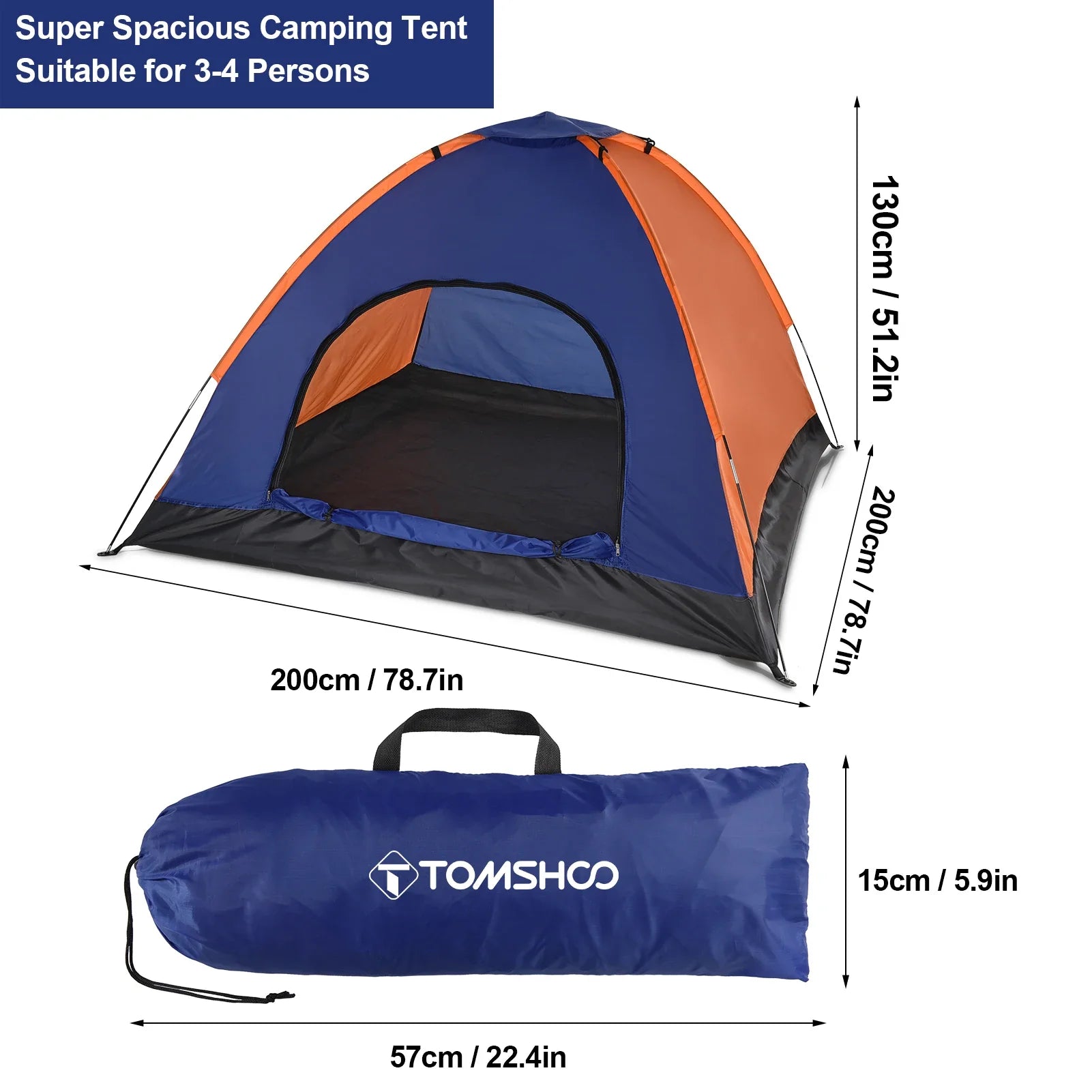 Grote camping tent met aparte ingangen – Voor meer privacy