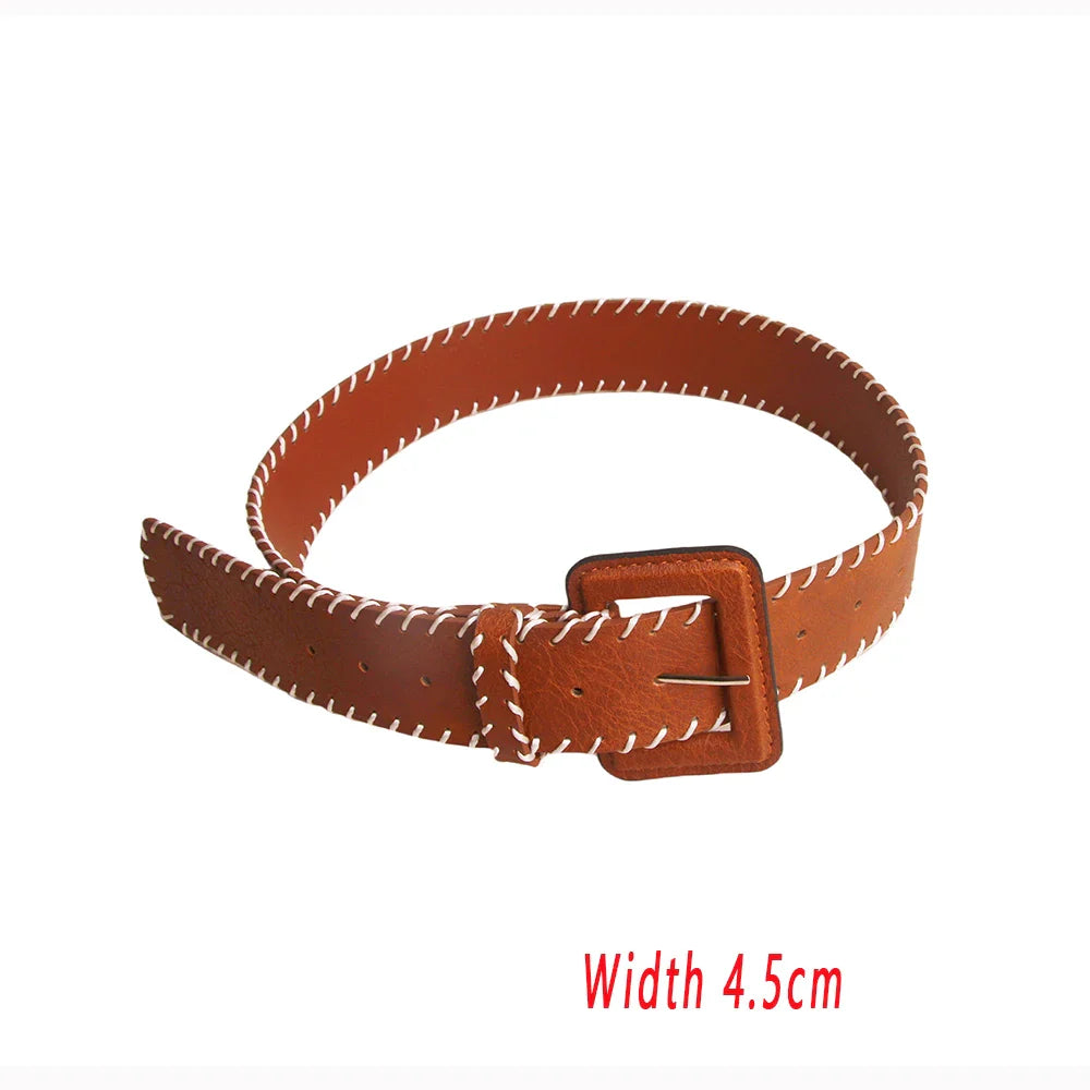 Riem dames met ronde gesp in vintage stijl