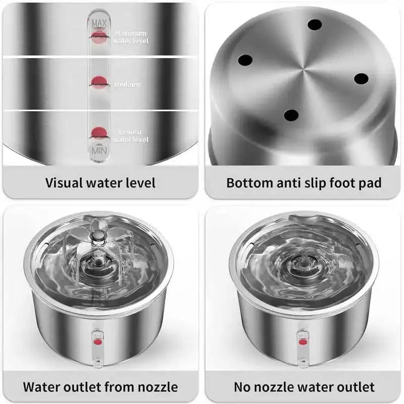 Fontein met LED voor katten – Verlichting en drinkplezier