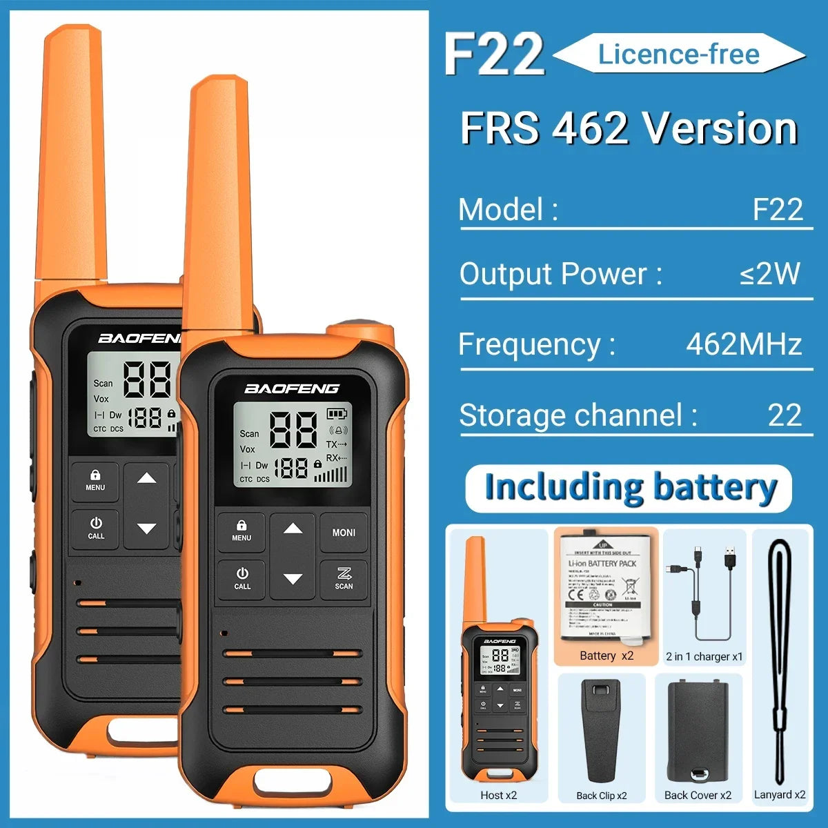 Action walkie talkie in duo-pack
