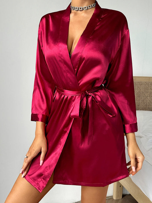 Elegante ochtendjas dames kant – Licht en stijlvol