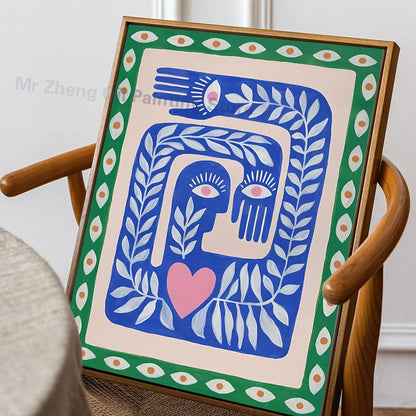 Poster van een hert of bosdier