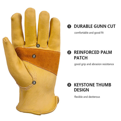 Winterhandschoenen heren van soepel leder