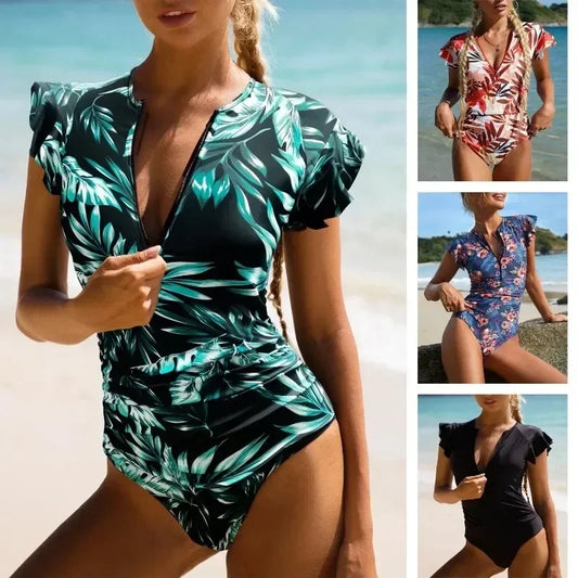 Zwemjurk met plissé effect – Luxe en elegantie
