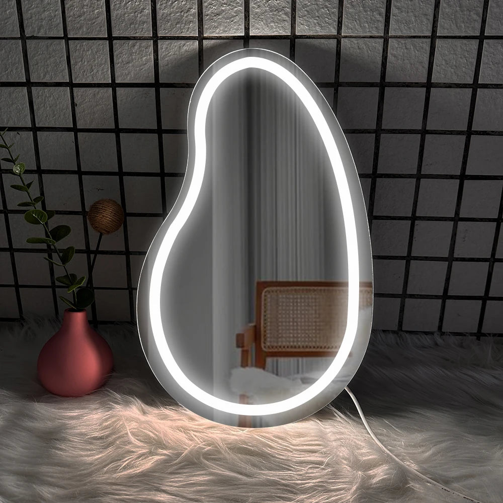 Ronde wandspiegel met verlichting – Trendy en minimalistisch