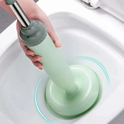 Dubbele functie wc ontstopper – Druk en zuig in één