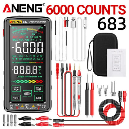 Multimeter met anti-slip rubbercoating