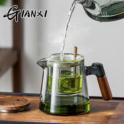 Theepot met infuser en hittebestendig handvat