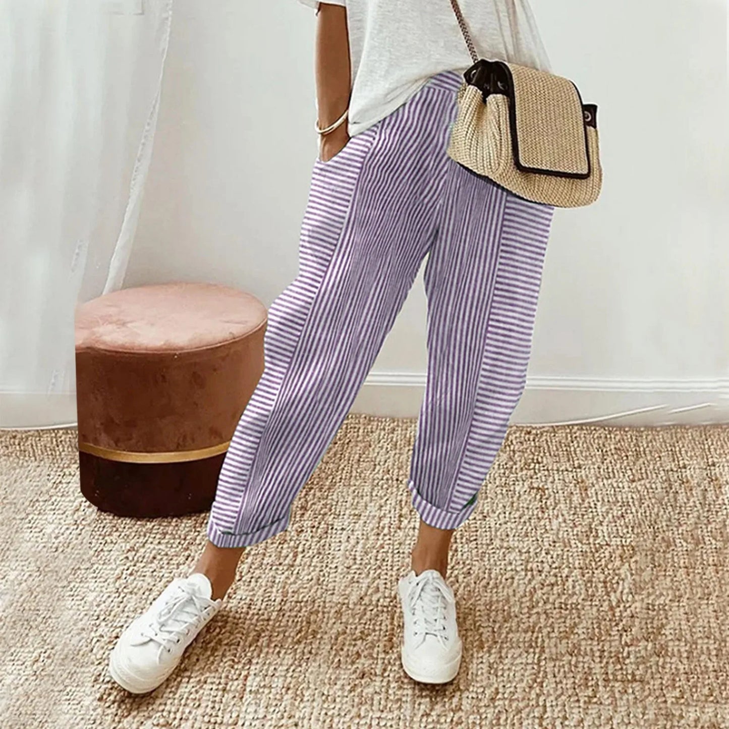 Zara linnen broek dames in basic stijl – Minimalistische schoonheid
