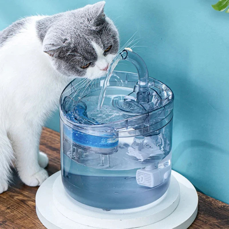 Fontein kat met transparant reservoir – Zichtbaar waterniveau