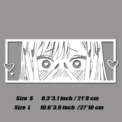 Auto stickers - Achterruit versiering met anime ogen voor unieke uitstraling