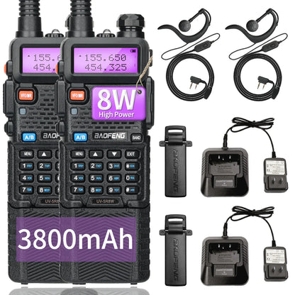 Alecto duo walkie talkie set met lader