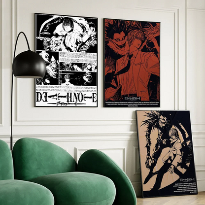 Posters in zwart houtframe ophangen