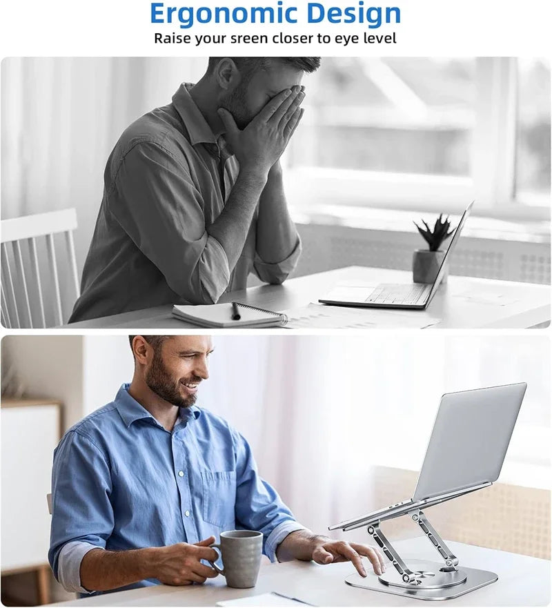 Hoogwaardige laptopstandaard met kabelbeheer