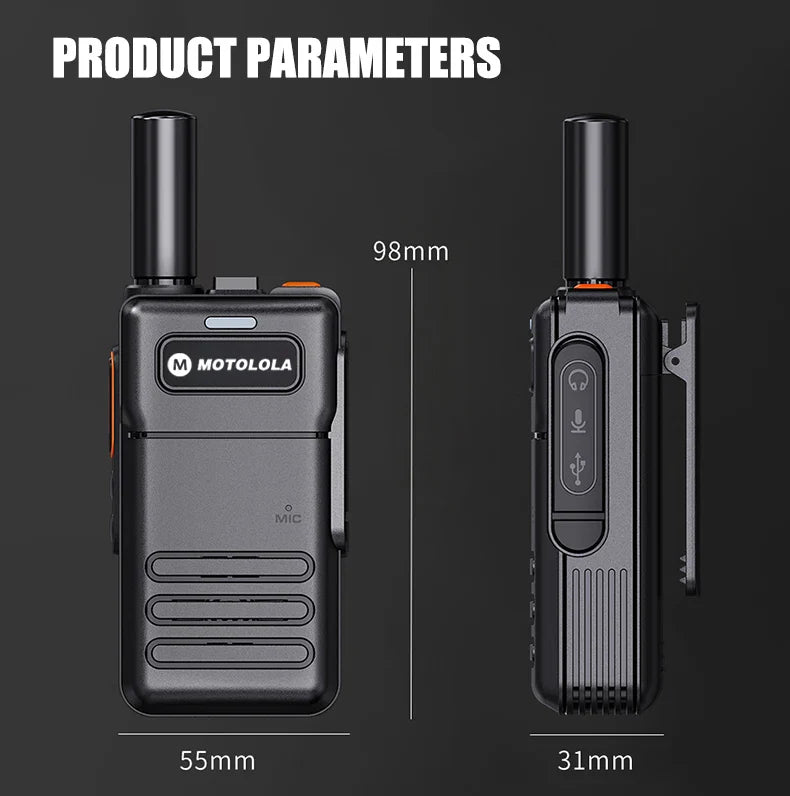 Professionele walkie talkie met kanaalbeveiliging