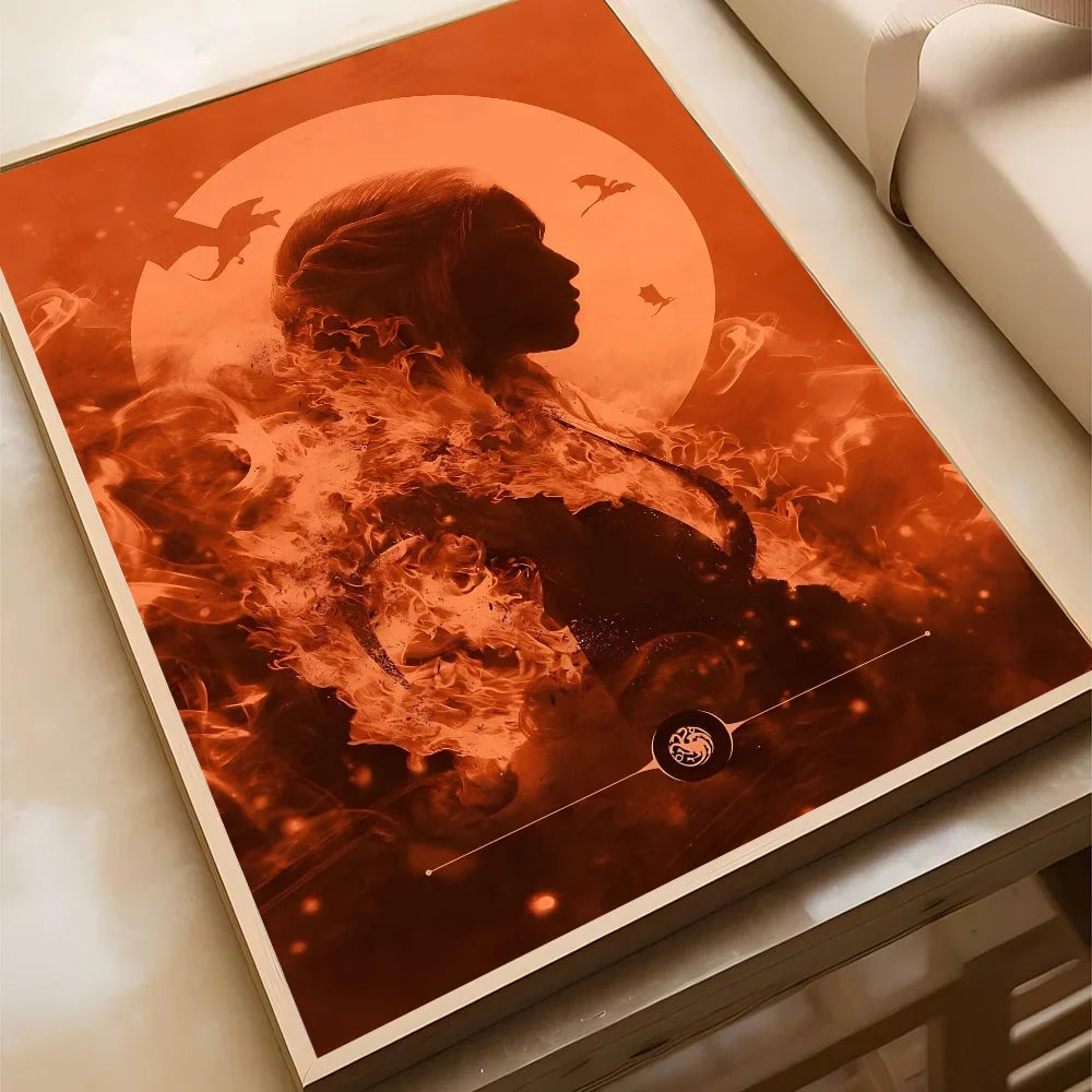 Woonkamer poster met rustgevende kleuren