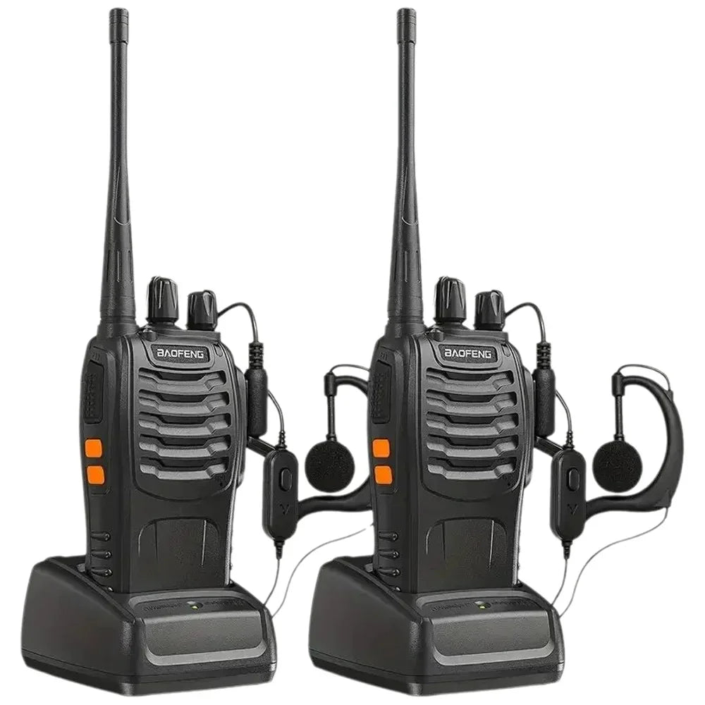 Walkie talkie met riemclip en volumeknop