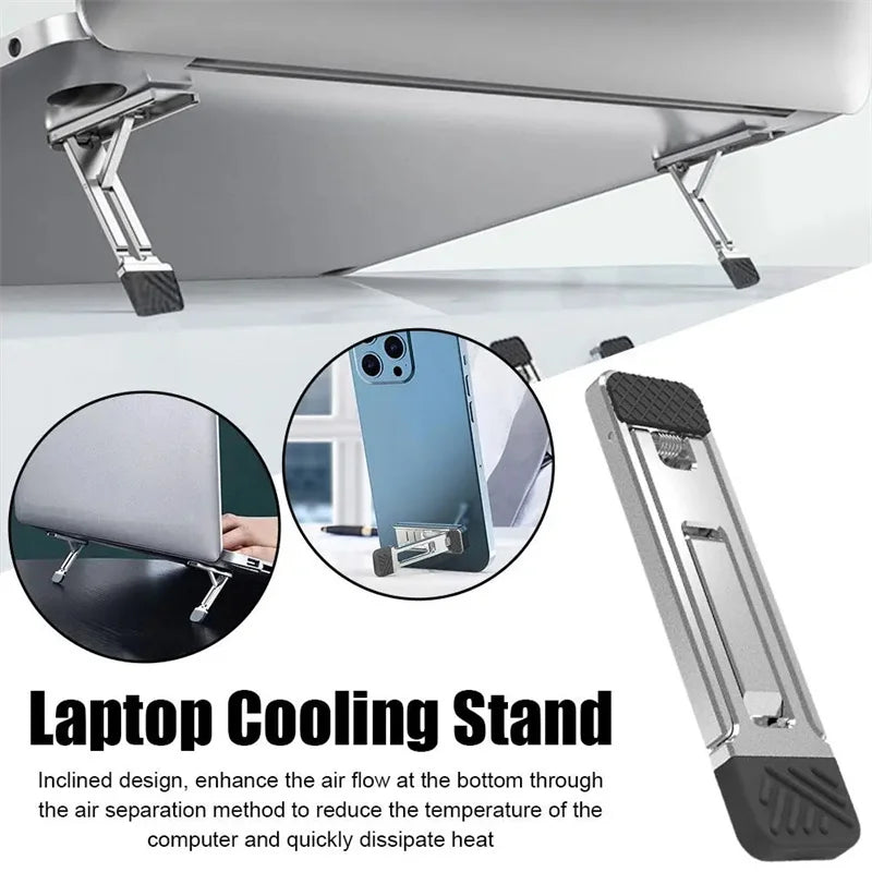 Compacte laptop standaard voor op reis