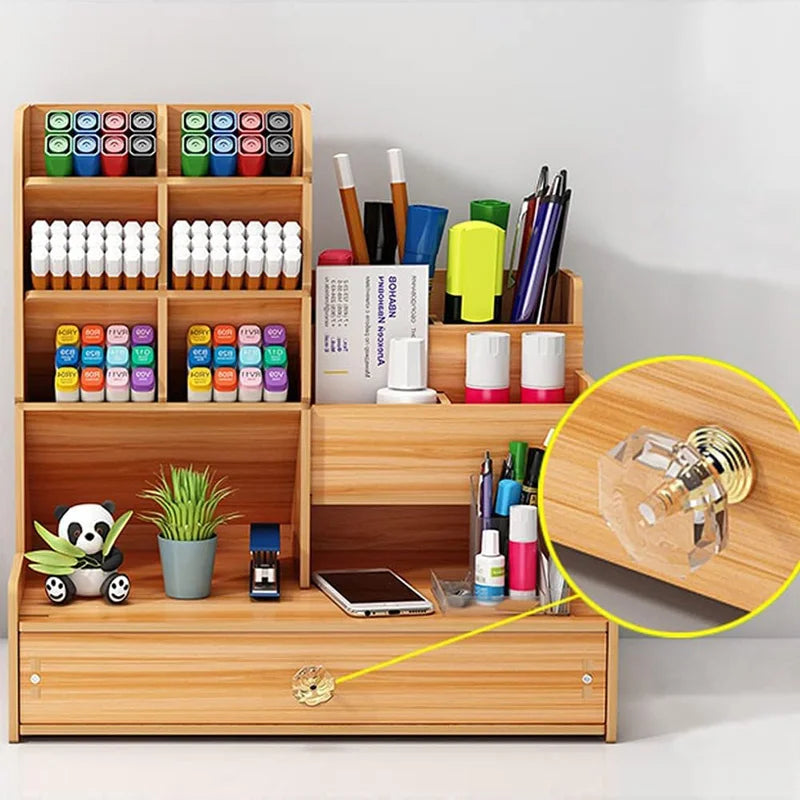 Perfect georganiseerde werkplek met deze desk organizer