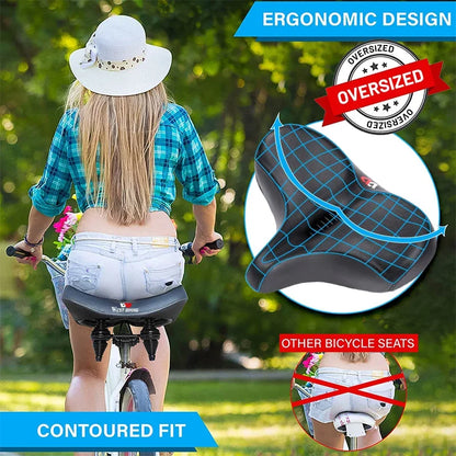 Fietszadel met extra comfort voor lange ritten