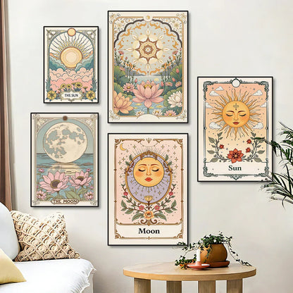 Posters in zwart houtframe ophangen