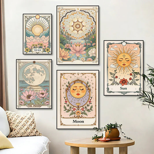 Posters in zwart houtframe ophangen