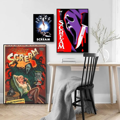 Posters in zwart houtframe ophangen