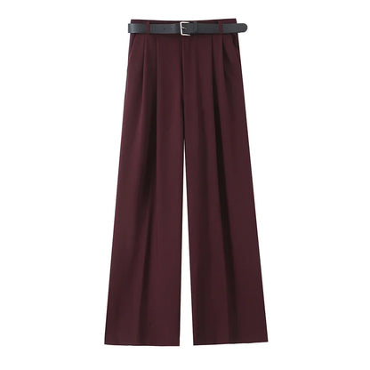 Linnen broeken dames met wijde pijpen – Relaxed fit